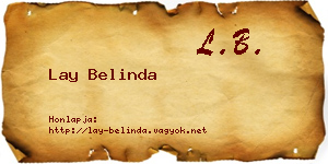 Lay Belinda névjegykártya